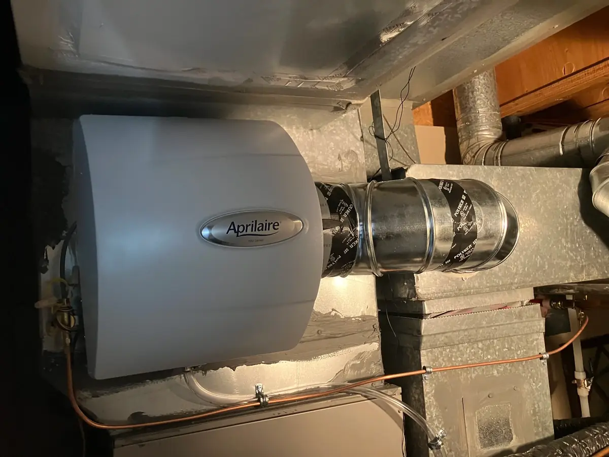 Aprilaire humidifier installation in basement